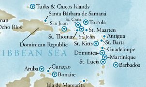 map of the caribbean